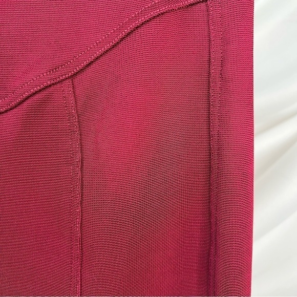 Isabel Marant Pencil Mini Skirt Stretch Knit Burgundy Red, size 2, A-1 - Picture 5 of 6